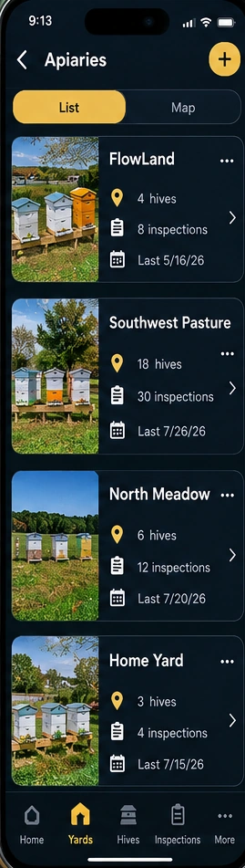 Hive Commander app interface