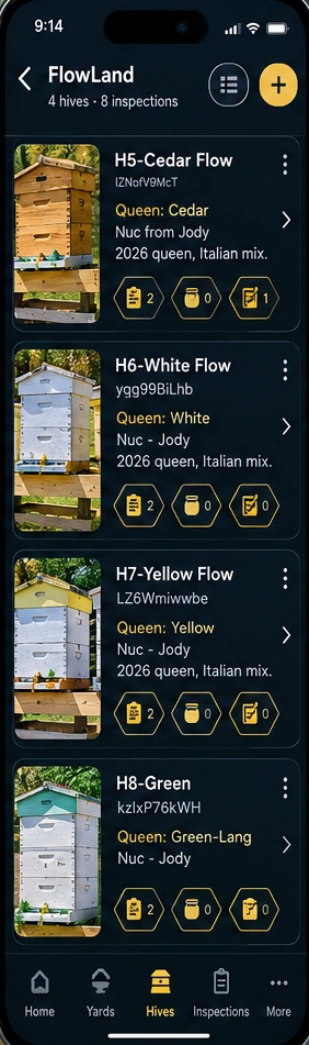 Hive Commander feature screen